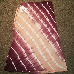 Tye-dye maxi skirt